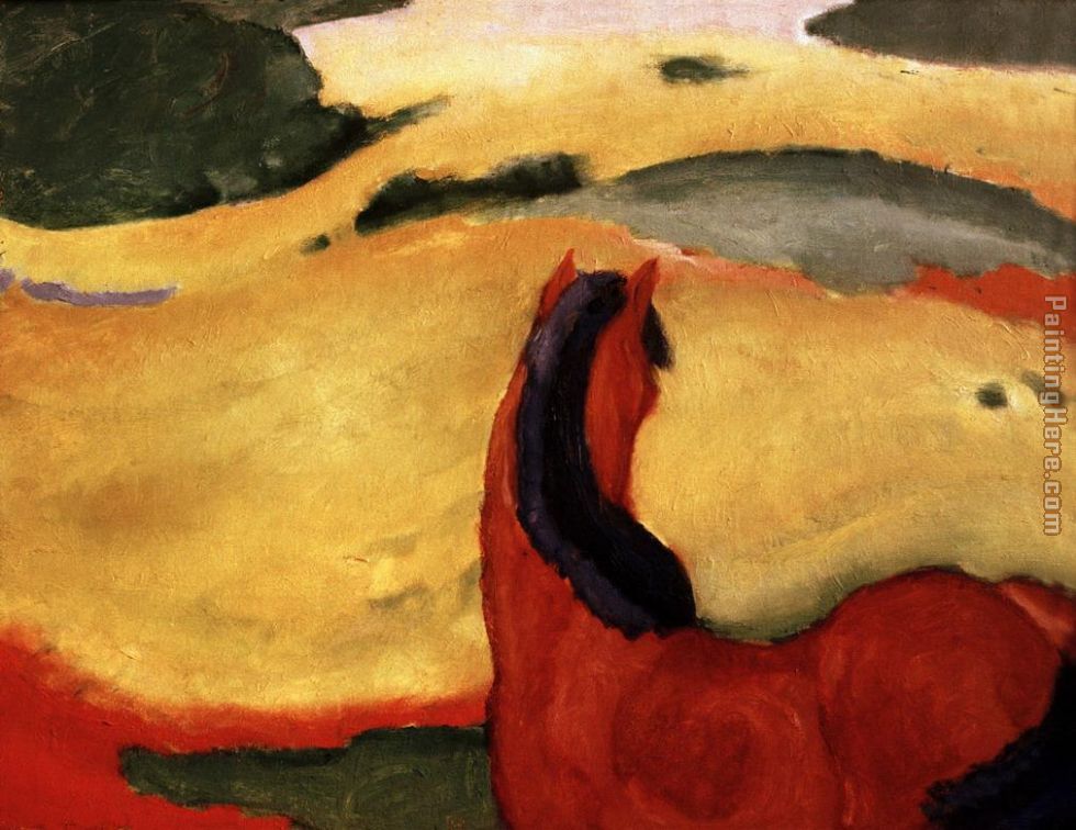 Pferd in Landschaft painting - Franz Marc Pferd in Landschaft art painting